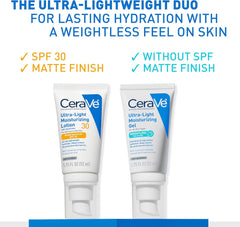 CeraVe Ultra-Light Face Moisturizer with SPF 30 – Daily Oil-Free Sunscreen Lotion (1.7 oz)