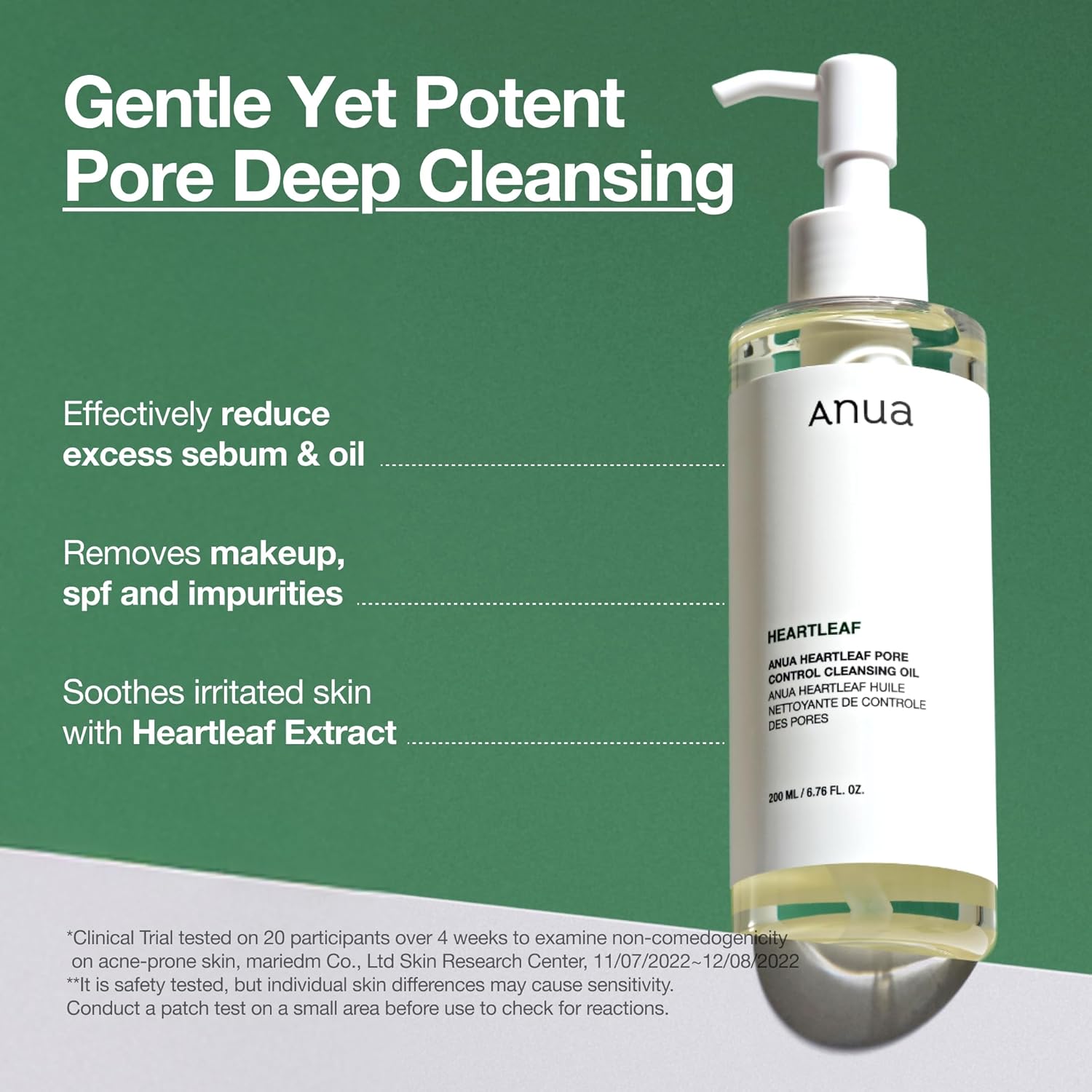 ANUA Heartleaf Pore Control Cleansing Oil – Blackhead & Makeup Remover | 200ml